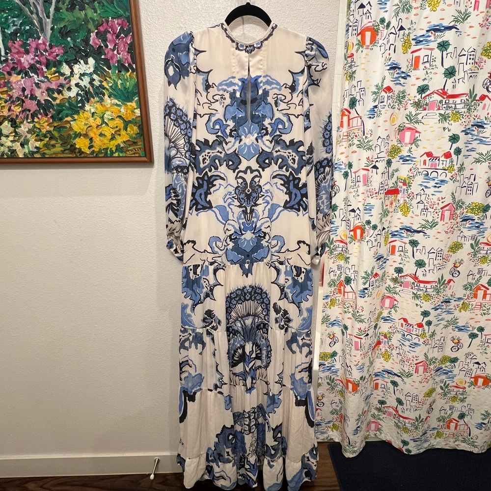 Johanna Ortiz Constellation Of Traits Crepe Tiered Maxi Dress - Picture 4 of 10